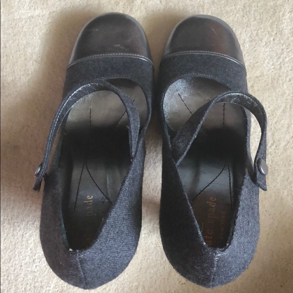 Like New Kate Spade Wool Round Toe Heels 8.5 - Picture 4 of 8